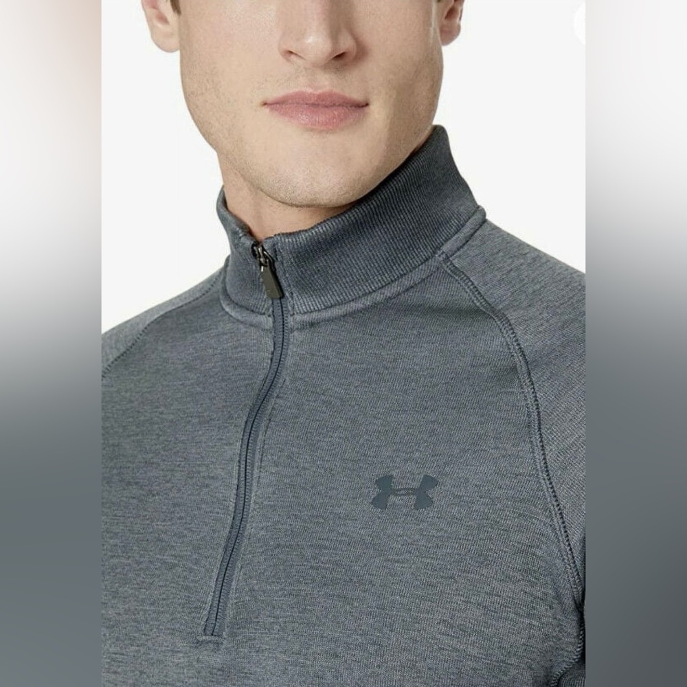UNDER ARMOUR LIKE NEW! MEN’S 1/4 ZIP UP PULLOVER IN HEATHERED GRAY SIZE SM
